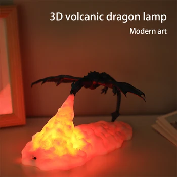 3D печатный светильник с изображением Дракона, декоративные подарки, Модель Фестиваля Огня