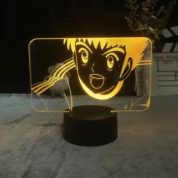 3D Светодиодный Светильник Японского Аниме Капитан Цубаса Озора Tsubasa Night Light для Праздника Дня Рождения Детский Декор Футбольный Подарок Манга Лампа