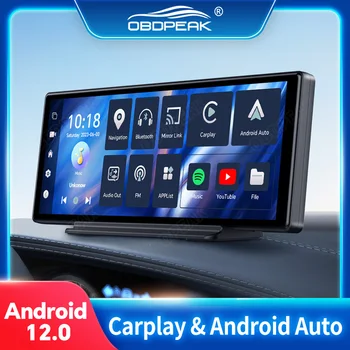 T30 Android 12,0 GPS Навигация Автомобильный Видеорегистратор Carplay и Android Auto AUX Выход BT WIFI 1080P DVR Видеорегистратор Камера заднего Вида