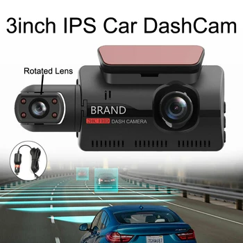 Автомобильный видеорегистратор A68, Съемный Регистратор ночного видения для вождения, Автомобильная камера с обнаружением движения, 3-дюймовый IPS HD видеорегистратор, Автомобильная Черная коробка
