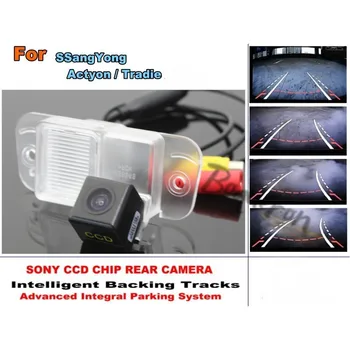 Для SsangYong Actyon Tradie 2006 ~ 2014 Smart Tracks Chip Camera/HD CCD Интеллектуальная Динамическая Парковочная Камера заднего вида