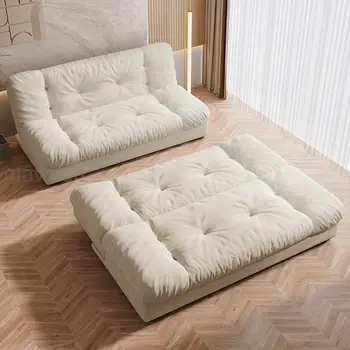 Мягкий Ленивый диван в форме Облака С Регулируемой Спинкой Домашняя Мебель из губки Удобная Складная Гостиная Белый диван-кровать
