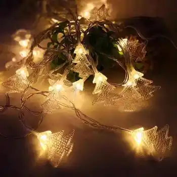 На батарейках 3 м 20 светодиодов 10 м 80 светодиодов Рождественская елка Светодиодная гирлянда Сказочные огни Рождественский Поп-год Украшение Свадебной вечеринки Гирлянда