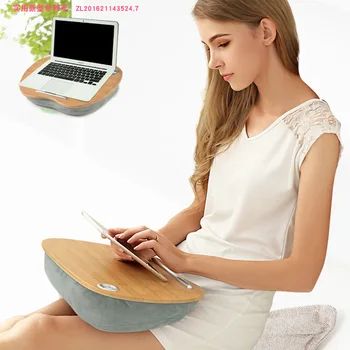 Настольная подставка для ноутбука и планшета Многофункциональный стол на коленях с подушкой для ворса для 14-дюймового компьютера, ноутбука, откидного подголовника