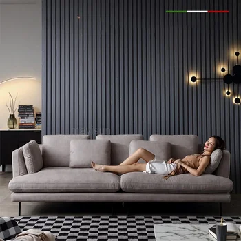 Североевропейский Тканевый диван для Отдыха, Ленивая Современная мебель для гостиной, диван-кровать, Комплект Классического Длинного кресла с откидной спинкой для отдыха