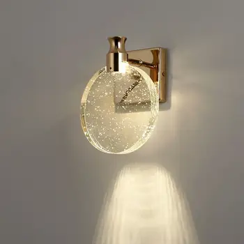 Современный Минималистский Роскошный Пузырь Кристалл Бра Спальня Прикроватные Гостиная Фон Стены Золотой Проход Света LED